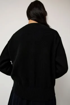 No.6 Store Ada Crewneck Cardigan in Black
