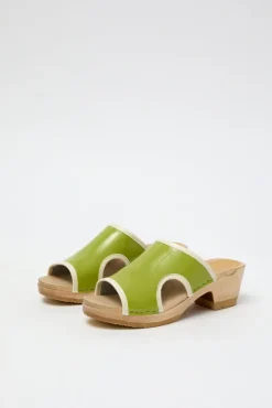 No.6 Store Alexis Clog on Mid Heel in Apple Patent