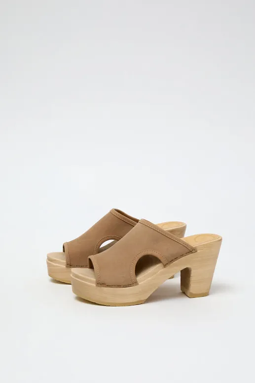No.6 Store Alexis Clog on Platform in Bone