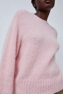 No.6 Store Alpaca Pullover Sweater in Baby Pink