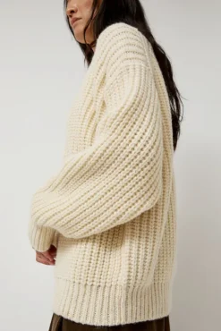 No.6 Store Alpaca Rib Sweater in Cream