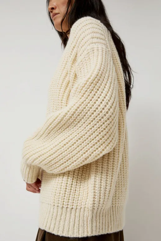 No.6 Store Alpaca Rib Sweater in Cream