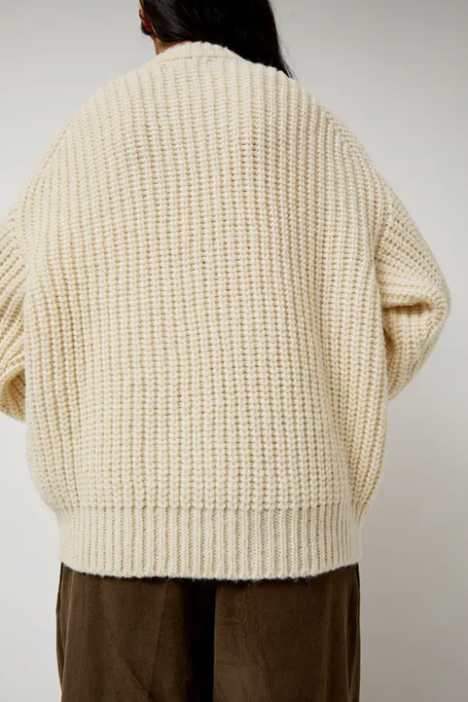 No.6 Store Alpaca Rib Sweater in Cream