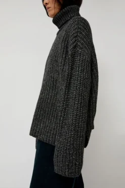 No.6 Store Alpaca Rib Turtleneck in Charcoal