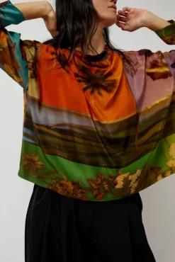 No.6 Store Asymmetric Top in Print G