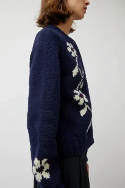No.6 Store Atomic Flower Cardigan in Navy