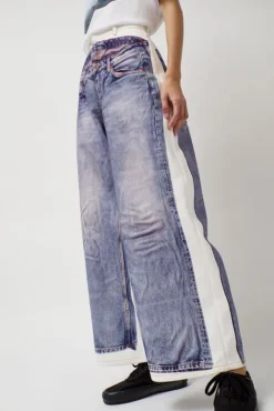 No.6 Store Augmented Jeans in White and Blue