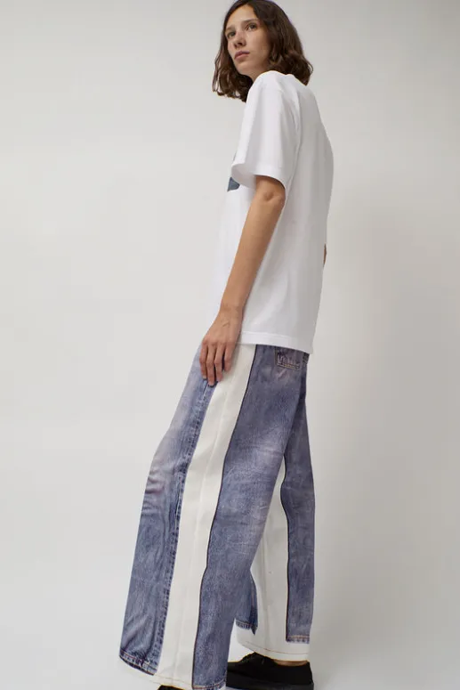 No.6 Store Augmented Jeans in White and Blue
