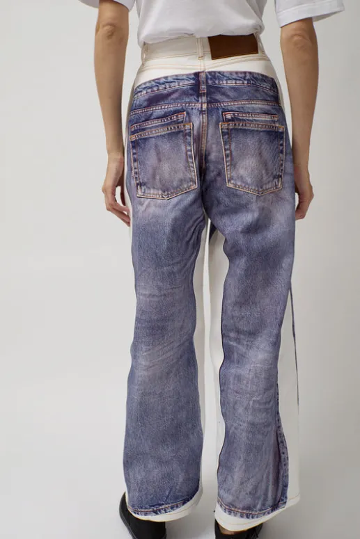 No.6 Store Augmented Jeans in White and Blue