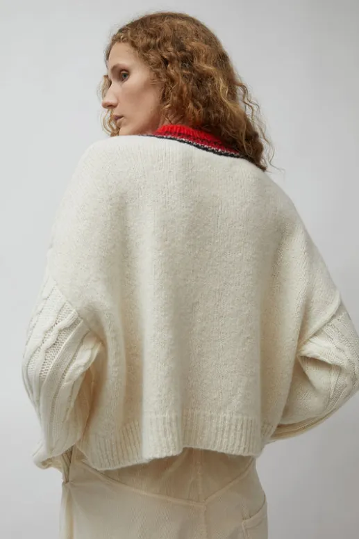 No.6 Store Baby Alpaca Textured Cardigan in Cream