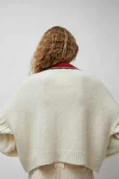 No.6 Store Baby Alpaca Textured Cardigan in Cream