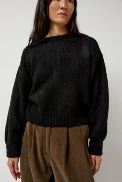 No.6 Store Balloon Sleeve Sweater in Black