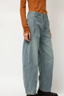 No.6 Store Barrel Denim Pants in Light Blue