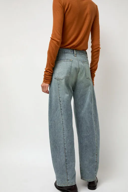 No.6 Store Barrel Denim Pants in Light Blue