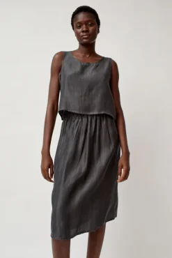 No.6 Store Basic Skirt in Black Tencel