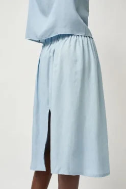 No.6 Store Basic Skirt in Light Blue Tencel
