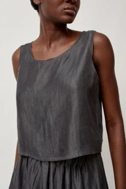 No.6 Store Basic Tank in Black Tencel