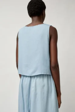 No.6 Store Basic Tank in Light Blue Tencel