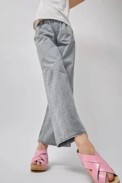 No.6 Store Basket Clog on Mid Wedge in Pink Patent