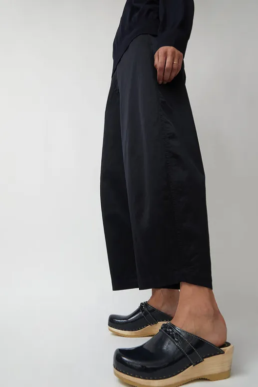 No.6 Store Bridget Clog on Mid Wedge in Navy Patent