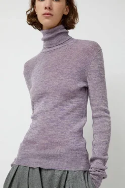 No.6 Store Bristol Rollneck in Lilac Multi Melange