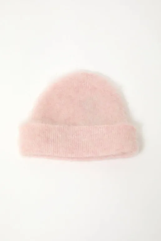 No.6 Store Brushed Mohair Beanie in Blush