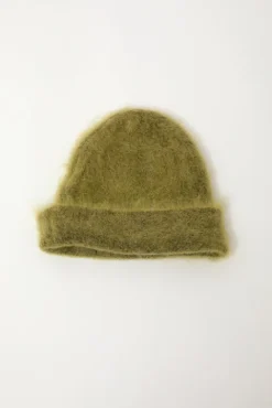 No.6 Store Brushed Mohair Beanie in Matcha