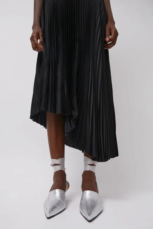 No.6 Store Byul Ribbon Mules in Silver