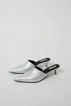 No.6 Store Byul Ribbon Mules in Silver