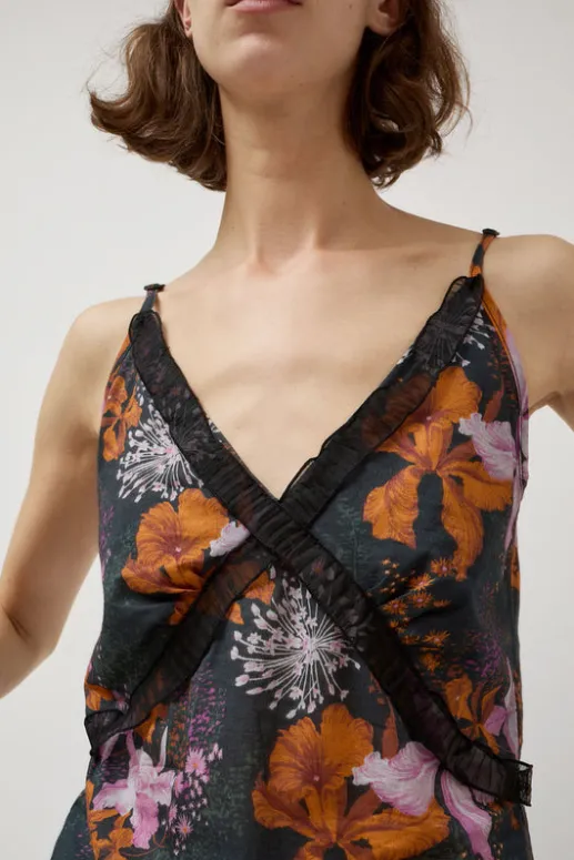 No.6 Store Camisole Top in Orange and Purple Flowers