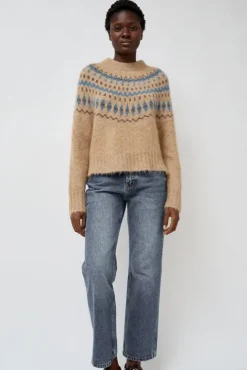 No.6 Store Cardiff Sweater in Camel and Blue