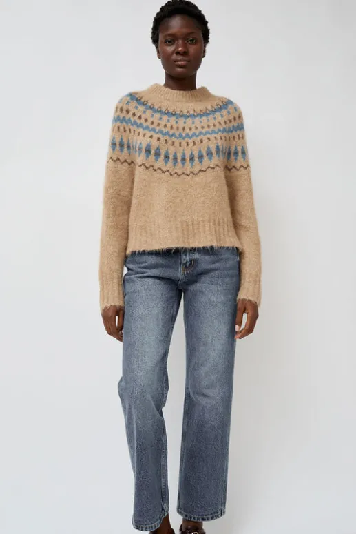 No.6 Store Cardiff Sweater in Camel and Blue