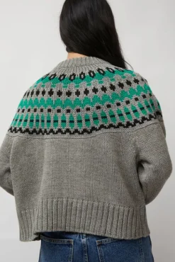 No.6 Store Cardiff Sweater in Grey and Green
