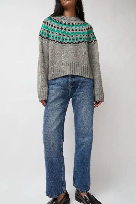 No.6 Store Cardiff Sweater in Grey and Green