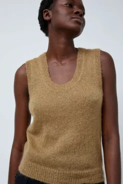 No.6 Store Carol U-Neck Vest in Khaki