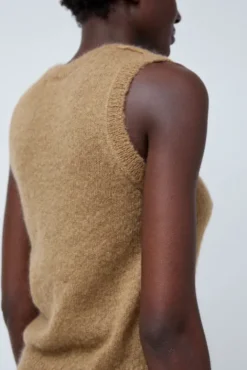 No.6 Store Carol U-Neck Vest in Khaki