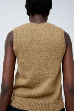 No.6 Store Carol U-Neck Vest in Khaki