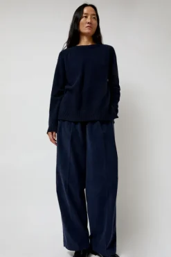 No.6 Store Cashmere Blend Crewneck Knit in Navy