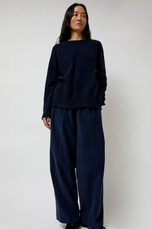 No.6 Store Cashmere Blend Crewneck Knit in Navy