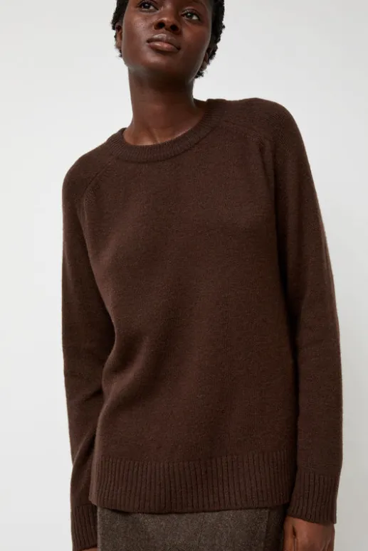 No.6 Store Cashmere Blend Crewneck Knit in Brown