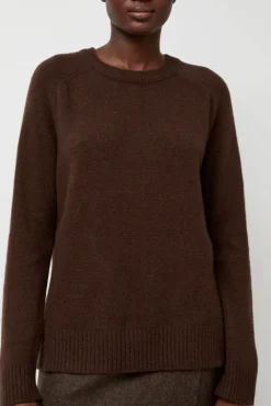 No.6 Store Cashmere Blend Crewneck Knit in Brown