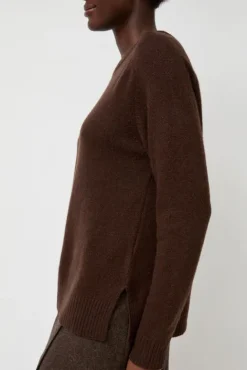 No.6 Store Cashmere Blend Crewneck Knit in Brown