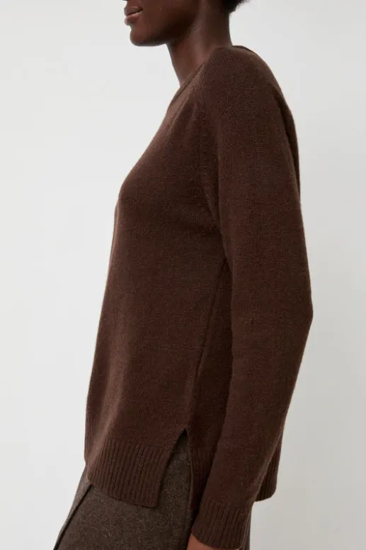 No.6 Store Cashmere Blend Crewneck Knit in Brown