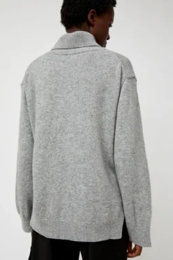No.6 Store Cashmere Blend High Neck Knit in Gray