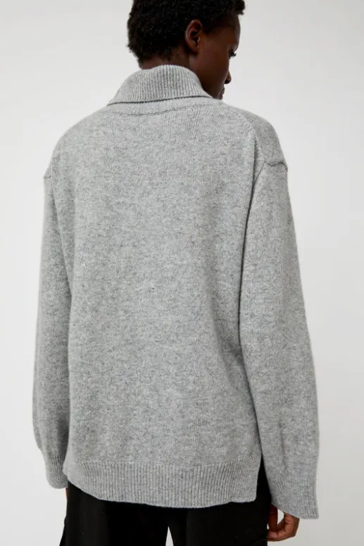 No.6 Store Cashmere Blend High Neck Knit in Gray