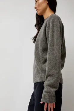 No.6 Store Cashmere Saddle Neck Sweater in Warm Grey