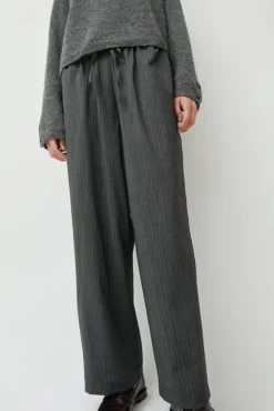 No.6 Store Classic Striped Pants in Grey