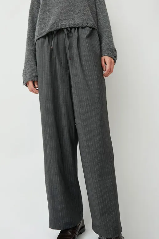 No.6 Store Classic Striped Pants in Grey