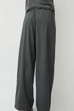 No.6 Store Classic Striped Pants in Grey