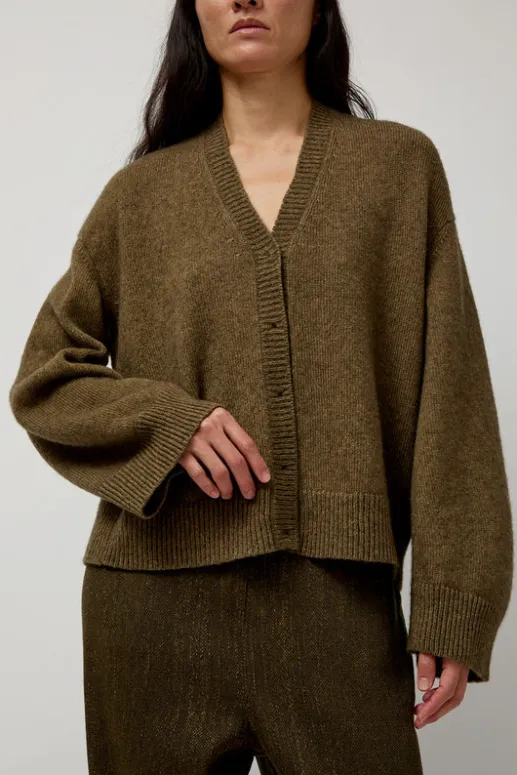 No.6 Store Climbing Flax Cardigan in Olive